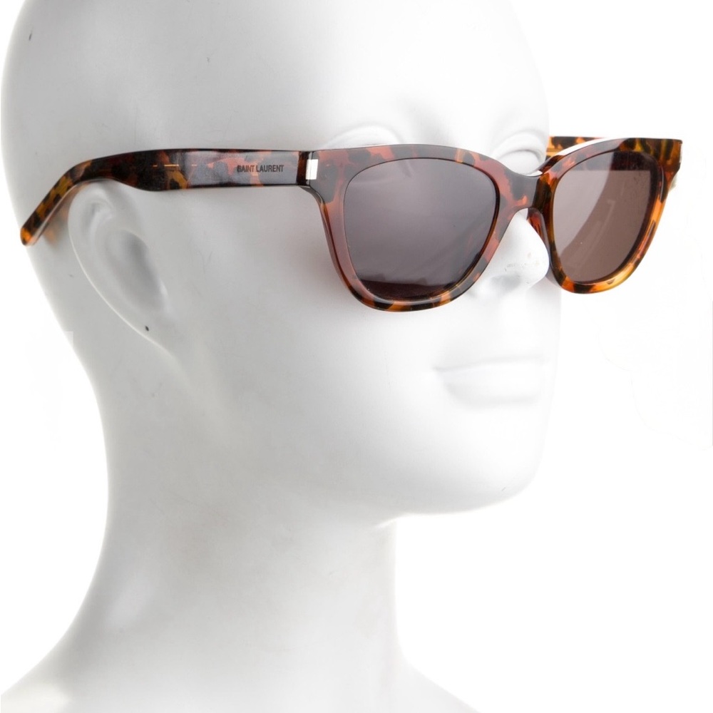 Saint Laurent Tortoise Shell Cat-Eye Sunglasses - Brown Lenses